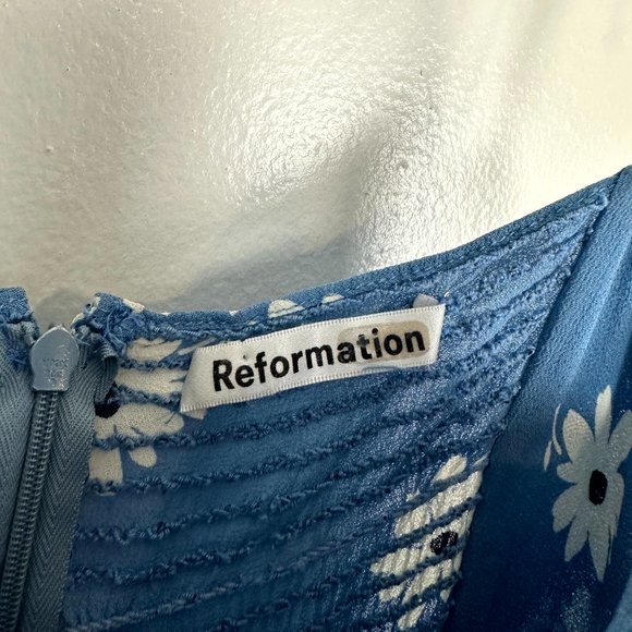 Reformation Sky Blue Daisy Midi Dress - Picture 7 of 16